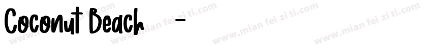 Coconut Beach字体字体转换